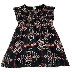 Sweet Storm Women’s Dress Size 20W Black Aztec Boho Lined Flowy Elastic Waist